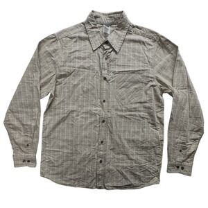 The North Face Shirt Mens L Beige Plaid A5 Series Outdoor Button Up Long Sleeve